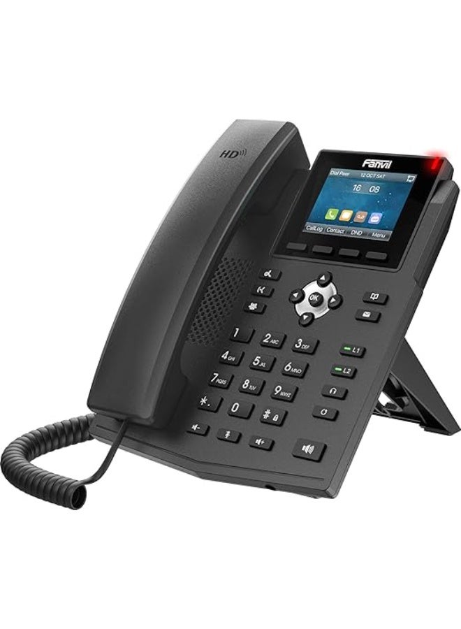 Fanvil X301G Basic Gigabit IP Phone | Hd Dual Port Gigabit VoIP Phone for Office and Business Featuring 2 sip Lines 6 Party Call Conference, Dual Gigabit, HD Voice with 2 Years Warranty - Image 1